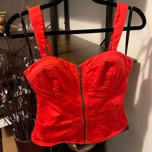Bebe Red Corset Top size S